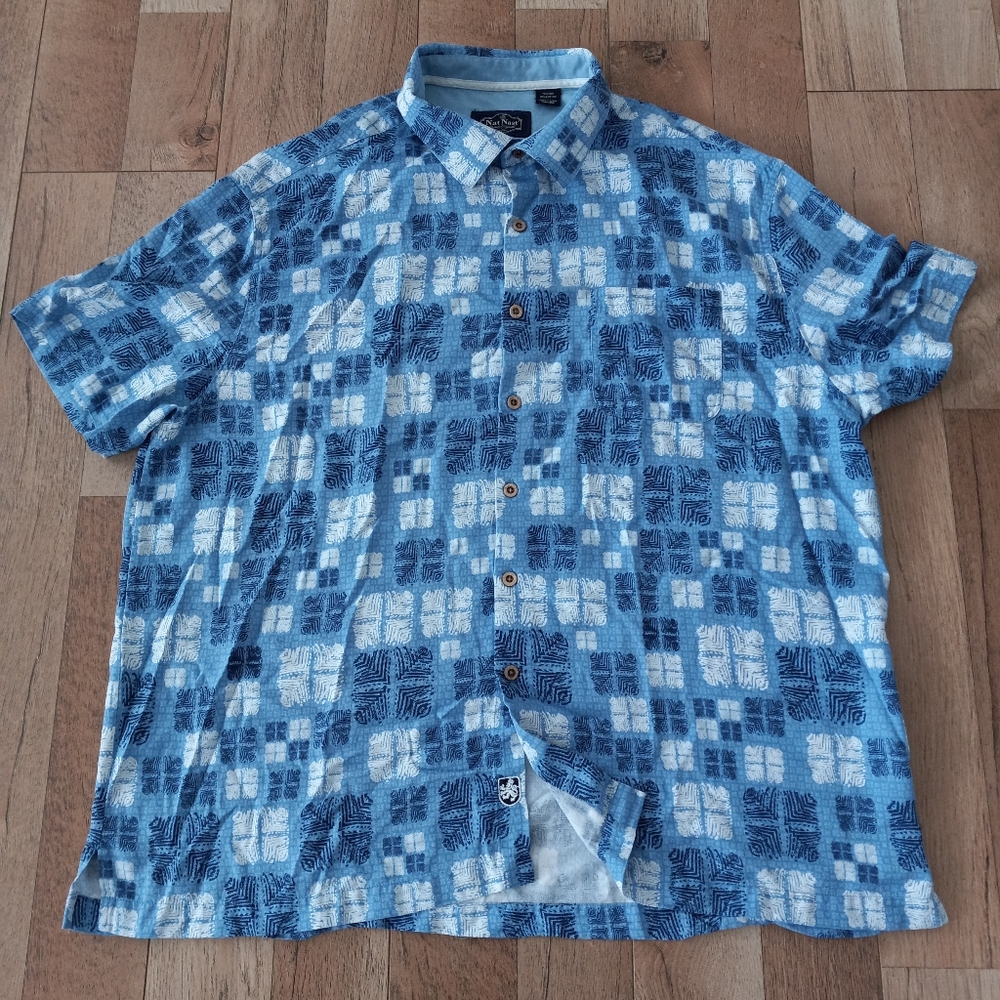 Nat Nast Luxury Originals Silk Blend Button Down Shirt